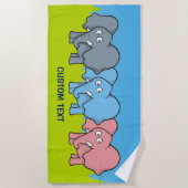 Serviette De Plage Éléphants bébé (Devant)