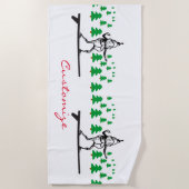 Serviette De Plage Elfe sur la planche de surf Thunder_Cove (Devant)