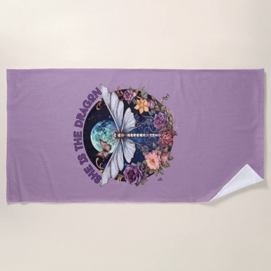 Serviette De Plage Elle Est Le Dragon (Devant)