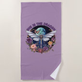 Serviette De Plage Elle Est Le Dragon (Devant)