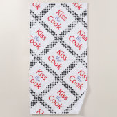 Serviette De Plage Embrasse Le Cuisinier (Devant)
