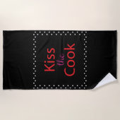 Serviette De Plage Embrasse Le Cuisinier (Devant)