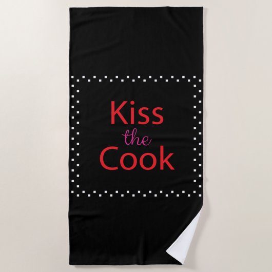 Serviette De Plage Embrasse Le Cuisinier (Devant)