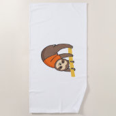 Serviette De Plage Embrassement sur branche avec orange (Devant)