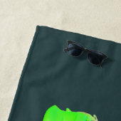 Serviette De Plage Emerald Roadrunner of the Verdant Horizon (En situation)