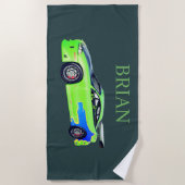 Serviette De Plage Emerald Roadrunner of the Verdant Horizon (Devant)