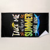 Serviette De Plage Emmenez-Moi Là Où L'Été Ne Finit Jamais, Amoureux  (Devant)