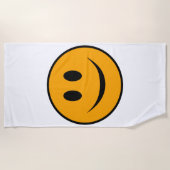 Serviette De Plage Emoji du visage souriant (Devant)