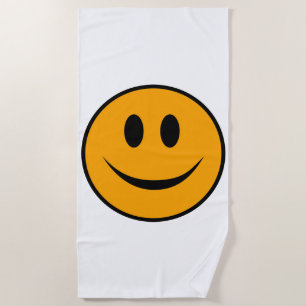 Serviette De Plage Emoji du visage souriant