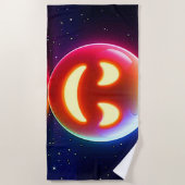 Serviette De Plage Emoji Orb Joyeux (Devant)