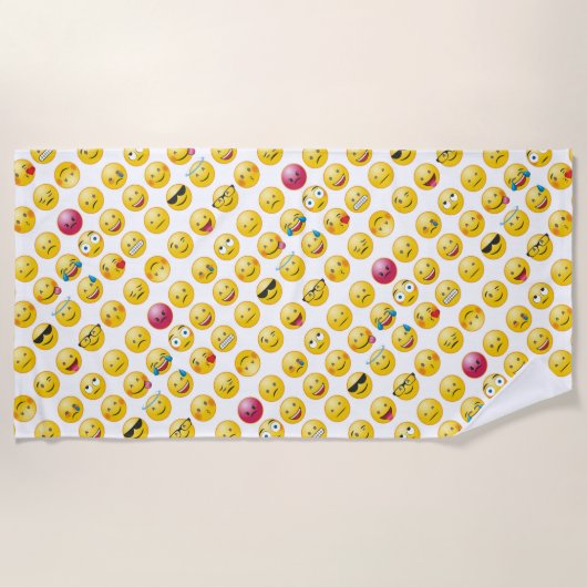 Serviette De Plage Émoticônes (Devant)