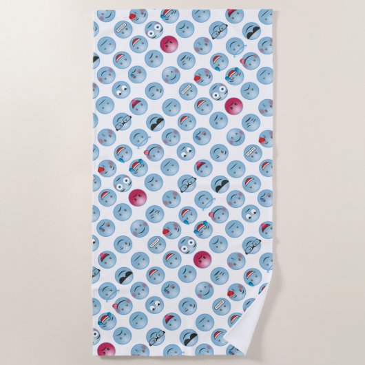 Serviette De Plage Émoticônes (Devant)
