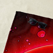 Serviette De Plage Émotion Yeux de Cœur Brillant (En situation)