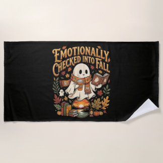 Serviette De Plage Émotionnellement admis en automne Halloween