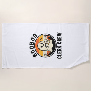Serviette De Plage Employé d'Halloween BooBoo Équipage de fantôme Vin