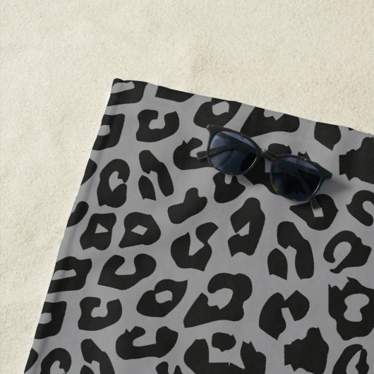 Serviette De Plage Empreinte de léopard (En situation)