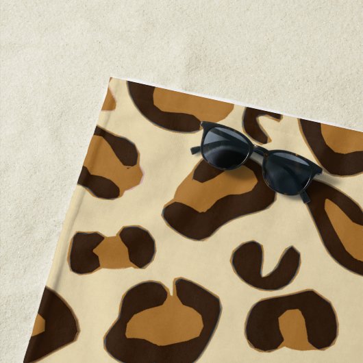 Serviette De Plage Empreinte de léopard (En situation)