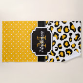 Serviette De Plage Empreinte de léopard (Devant)
