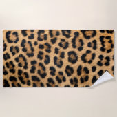 Serviette De Plage Empreinte de léopard (Devant)