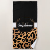 Serviette De Plage Empreinte de léopard (Devant)