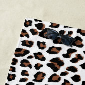 Serviette De Plage Empreinte de léopard blanc (En situation)
