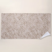 Serviette De Plage Empreinte de léopard Brown de crème        (Devant)
