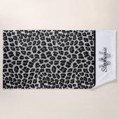 Serviette De Plage Empreinte de léopard de neige (Devant)