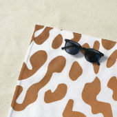 Serviette De Plage Empreinte de léopard d'or (En situation)