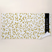 Serviette De Plage Empreinte de léopard, Leopard d'or, Parties scinti (Devant)