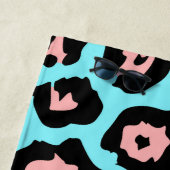 Serviette De Plage Empreinte de léopard mignon (En situation)