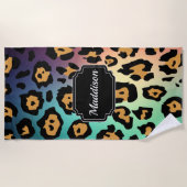 Serviette De Plage Empreinte de léopard moderne (Devant)