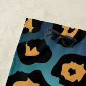 Serviette De Plage Empreinte de léopard moderne (En situation)
