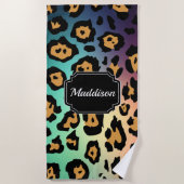 Serviette De Plage Empreinte de léopard moderne (Devant)