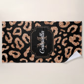 Serviette De Plage Empreinte de léopard Parties scintillant (Devant)