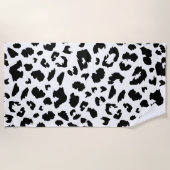 Serviette De Plage Empreinte de léopard personnalisable (Devant)