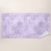Serviette De Plage Empreinte de léopard pourpre (Devant)