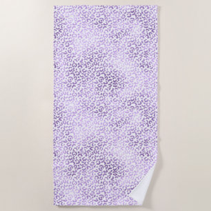 Serviette De Plage Empreinte de léopard pourpre