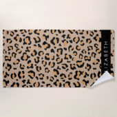Serviette De Plage Empreinte de léopard, Spots, Leopard Brown, Votre  (Devant)