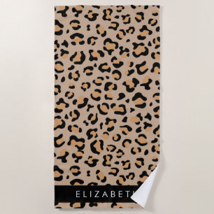 Serviette De Plage Empreinte de léopard, Spots, Leopard Brown, Votre 