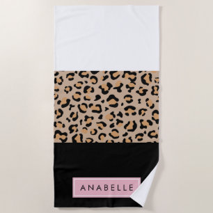 Serviette De Plage Empreinte de léopard, Spots, Leopard Brown, Votre 