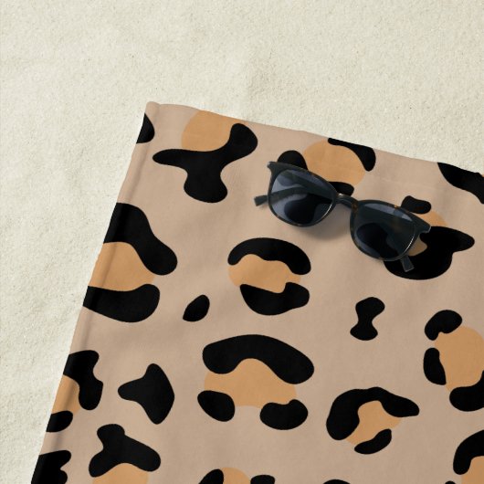 Serviette De Plage Empreinte de léopard, Spots, Leopard Brown, Votre  (En situation)