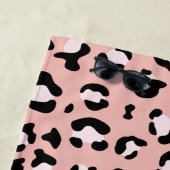 Serviette De Plage Empreinte de léopard, Spots, Leopard Rose, Votre N (En situation)