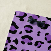 Serviette De Plage Empreinte de léopard, Spots, Leopard Violet, Votre (En situation)