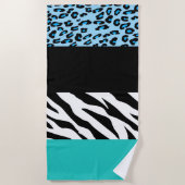 Serviette De Plage Empreinte de léopard, Zebra Print, Poster de anima (Devant)