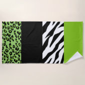 Serviette De Plage Empreinte de léopard, Zebra Print, Poster de anima (Devant)