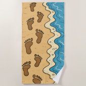 Serviette De Plage Empreintes dans le sable (Devant)