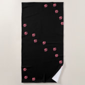 Serviette De Plage Empreintes de pattes (Devant)