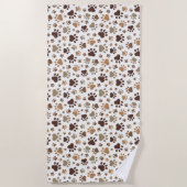 Serviette De Plage Empreintes de pattes (Devant)