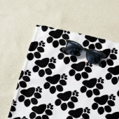 Serviette de plage - Empreintes de pattes polydact (En situation)