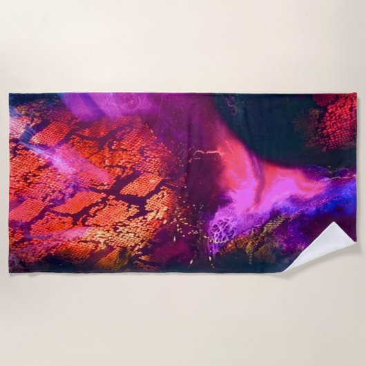 Serviette de plage en art de luxe inspirée des aur (Devant)